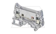 Клемма TE ZS10-ST-1/8 винтовой зажим, для цепей измерения, 2 тест. гнезда, 50А, 630В, серый | код 1SNK508312R0000 | Entrelec