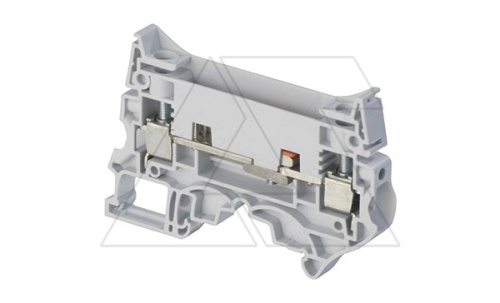 Клемма TE ZS10-ST-1/8 винтовой зажим, для цепей измерения, 2 тест. гнезда, 50А, 630В, серый | код 1SNK508312R0000 | Entrelec