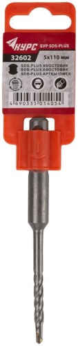 Бур по бетону SDS PLUS с двойной резьбой 5х110 мм | код 32602 | FIT фото 2