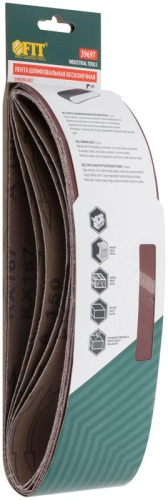 Лента шлифовальная бесконечные водостойкие на тканевой основе (уп.5шт) 75х533мм Р 150 FIT 39697 фото 3