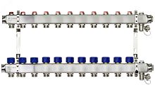 Коллекторная группа SSM-11R set 11 контуров 1' x 3/4' с термостатическими клапанами и кронштейнами | код 088U0981R | Ридан