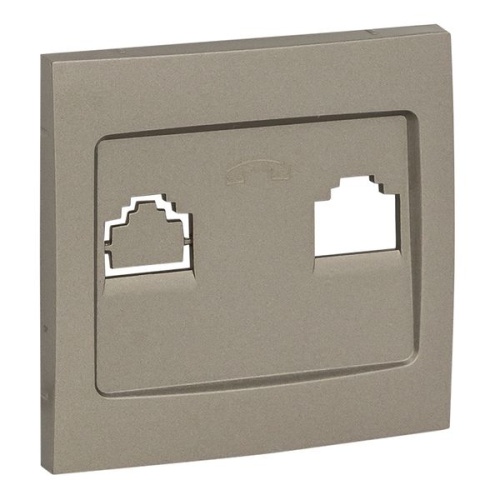 Валенсия лицевая панель розетки Phone 1-местная кашемир PROxima | код EST01-L-034-40 | EKF фото 2