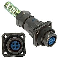 Разъём быстроразъёмный SZC FQ14-4pin ZPK-8 4-х контактный | код 107065 | SZC