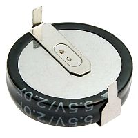 Ионистор RUICHI 5R5D20F180H, 2.0 Ф, 5.5 В, -20…+70 °С, горизонтальный | код 91829 | Ruichi