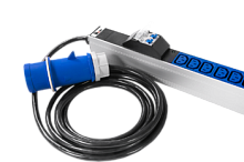 Верт блок розеток, мониторинг, измерение, 1 фаза 32A, авт, 36C13, 6C19, 1820 мм, вх IEC 309, шнур 3м | код R-MC1-32-36C13-6C19-A-MI-1820-3-2P | REM