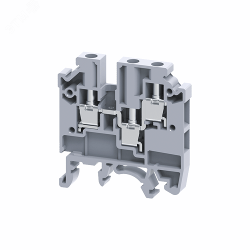 Клемма с тремя контактами винтовая OptiClip СMC-2,5-TRIPLET-(0,2-4)-I-серый | код 289829 | КЭАЗ