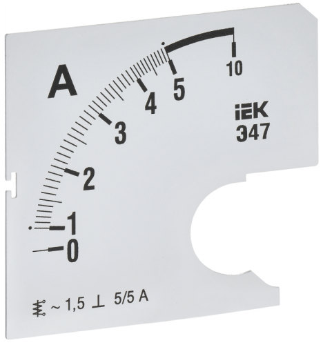 Шкала смен. для амперметра Э47 5/5А-1,5 72х72мм IEK | код IPA10D-SC-0005 | IEK Шкала смен. для амперметра Э47 5/5А-1,5 72х72мм IEK | код IPA10D-SC-0005 | IEK