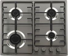 Газовая варочная поверхность Maunfeld EGHS.64.3STS-ES нержавеющая сталь | код 1512655 | MAUNFELD