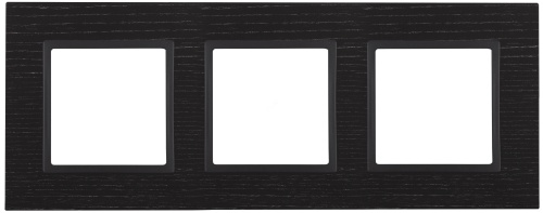 Рамка на 3 поста, дерево, Эра Elegance, чёрн.дерево+антр, 14-5303-05 | код Б0034577 | ЭРА