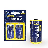 Элемент питания алкалиновый D/LR20 (блистер 2шт) | код TKE-ALS-LR20/B2 | TOKOV ELECTRIC