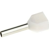 Наконечник-гильза двойная с изолир.фланцем 0,5 кв.мм белый (НШВИ2) | код IFD2-0.5-8WT | DKC