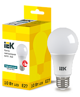 Лампа LED ALFA A60 груша 10Вт 230В 4000К E27 (6шт) IEK | код LLA-A60-10-230-40-E27-6 | IEK
