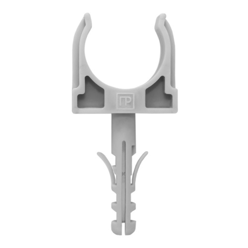 Крепеж-клипса с дюбелем серая d20 мм в малой упаковке (10шт/900шт уп/кор) Промрукав | код PR13.0316 | ПРОМРУКАВ