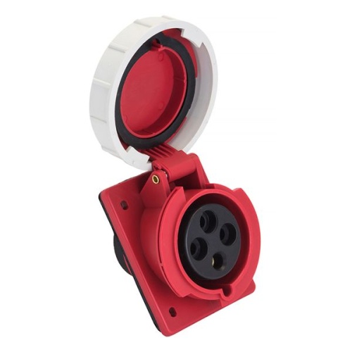 Розетка стационарная внутренняя угловая 4242 3Р+РЕ 32А 380В IP67 PROxima | код ps-4242-32-380 | EKF фото 2