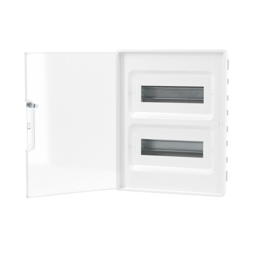 Щиток встраиваемый FRAME 24мод. для полых стен с прозр. дверцей с 4 шинами PEN (2шт на 8 отверст. и 2шт на 6 отверст.) бел. DKC F24B3WT фото 3