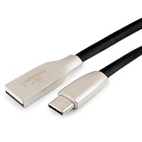 Кабель USB 2.0 Cablexpert CC-G-USBC01Bk-3M, AM/Type-C, серия Gold, длина 3м, черный, блистер | код CC-G-USBC01Bk-3M | Cablexpert