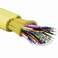 Кабель волоконно-оптический, распределительный, арамидные упрочняющие нити, для внутренней прокладки, нг(А)-HF, 32 ОВ, категорияOS2 | код RNDT9C32YL01 | DKC