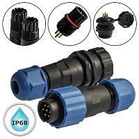 Разъём герметичный SZC13 7P-F-M, 7 контактов | код 106771 | SZC