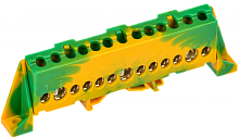 TEKFOR Шина PE земля в комб. изол. Стойка 8х12-13-ЖЗ IEK | код TF-NN20-13-DP-K52 | IEK