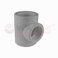 Тройник 25 мм полипропиленовый PPR СЕРЫЙ | код 10111025Г | Valfex