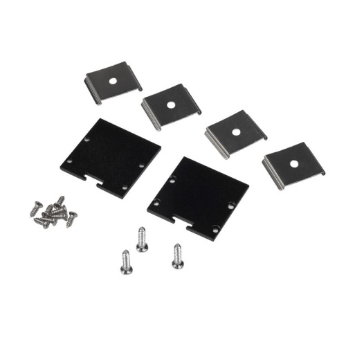 Профиль для светодиодной ленты PAL 3535-BLACK (комплект) накладной 2м анод.с подвесом Jazzway   | код 5059054 | JazzWay фото 3