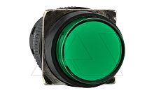 Кнопка плоская LA115-C, фиксация, зеленая, круглая, без подсветки, 1NO+1NC, 16mm, IP40 | код LA115-C-11AL/G | GQELE