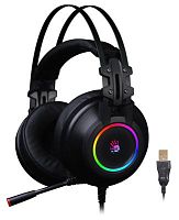 Наушники с микрофоном A4Tech Bloody G528C черный 2м мониторные USB оголовье (G528C) | код 1159430 | A4TECH