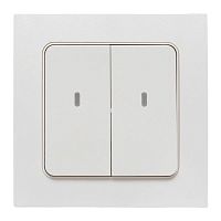 Умный беспроводной выключатель Стокгольм 2-кл. белый Zigbee EKF Сonnect | код RCV-ST2-WS-ZB | EKF