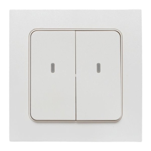 Умный беспроводной выключатель Стокгольм 2-кл. белый Zigbee EKF Сonnect | код RCV-ST2-WS-ZB | EKF