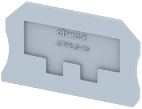 Концевая пластина для клемм, синяя CTP2.5-10-BLUE | код 3910930001 | Elmex Концевая пластина для клемм, синяя CTP2.5-10-BLUE | код 3910930001 | Elmex