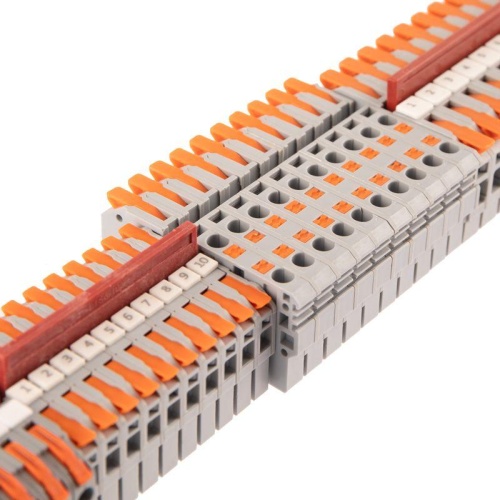 Клемма проходная СМК 222-221D/222-2411 (аналог 222-4111D) 1п на DIN-рейку 0.2-2.5кв.мм сер. (уп.60шт) Rexant 07-5289 фото 2