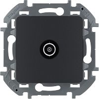 Механизм розетки проходной TV Inspiria 14дБ 5-862мГц антрацит | код 673863 | Inspiria(группа Legrand)