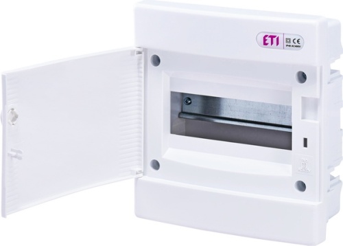 Щит внутр. распределительный ECМ 8PO (8мод.белая дверь), (пластик) | код 001101014 | ETI