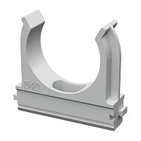 Крепеж-клипса для труб АБС-пластик в п/э d40 мм (15шт/300шт уп/кор) Промрукав | код PR.02640 | ПРОМРУКАВ