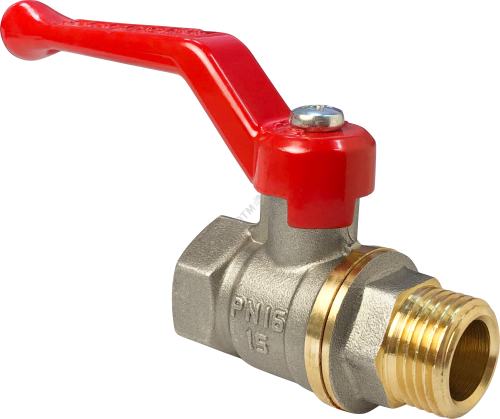 Кран шаровой 11Б27фт1М никелированный 1 1/4' ВН ручка рычаг | код VF.215.NR1.114 | Valfex