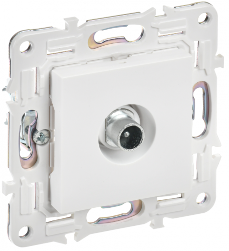 SKANDY Роз. TV проходная SK-A17W арк. бел. IEK | код SK-A10-P-K01 | IEK