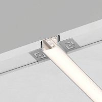 Профиль алюминиевый CAB254 61х14 встраиваемый скрытый серебр. 2м (в комплекте 2 заглушки) FERON 10362