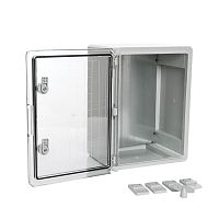 Корпус пластиковый с монтажной панелью ЩМП IP65 прозрачная дверь 400х300х220 Промрукав | код PR08.26512 | ПРОМРУКАВ