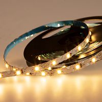 LED лента 12 В, 6 мм, S-образная плата, IP65 (напыление силикона), SMD 2835, 60 LED/m, цвет свечения теплый белый (3000 К) | код 141-528 | LAMPER