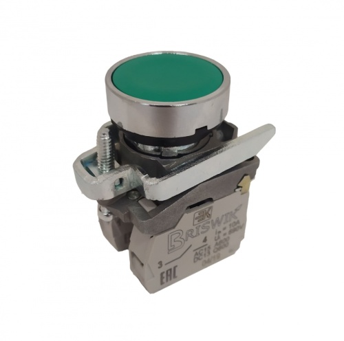 Выключатель Briswik КМЕ 4621м -С зеленый IP65 УХЛ2 10А 2но+1нз | код aD-DB-5Ai-0332 | Briswik