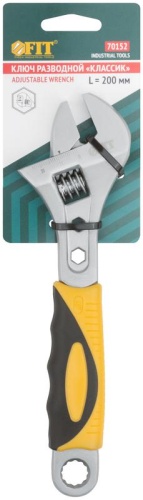 Ключ разводной Классик, шкала, увеличенный захват, прорезиненная ручка 200 мм, 28 мм | код 70152 | FIT фото 3 Ключ разводной Классик, шкала, увеличенный захват, прорезиненная ручка 200 мм, 28 мм | код 70152 | FIT фото 3