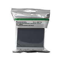 Выключатель кнопочный 1-кл. ArtGallery 10А с подсветкой механизм грифель SE GAL000716