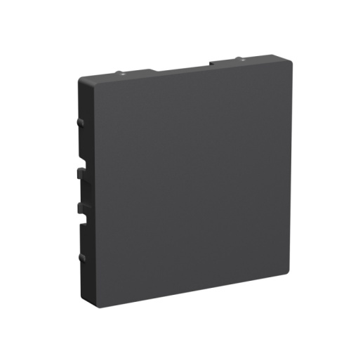 ATLASDESIGN ЗАГЛУШКА без суппорта для многопостовых рамок, БАЗАЛЬТ | код ATN001409 | Systeme Electric