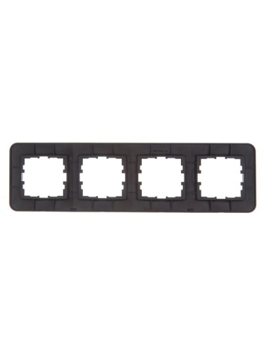 Рамка 4-м ASTI горизонт. черн. бархат LEZARD 7081-4200-149 фото 2