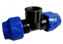 Тройник переходной компрессионный ПНД ВР 32-3/4-32 (40/8) | код 1210013203432 | Valfex