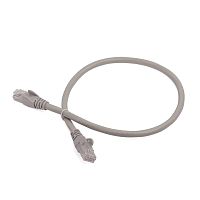 Патч-корд LANMASTER UTP, кат. 6, RJ45-RJ45, серый, длина 0.5 м | код LAN6-45-45-0.5-GY | LANMASTER