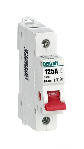 Выключатель-разъединитель 1Р 125А ВН-105 | код 17084DEK | DEKraft