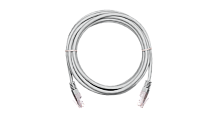 Коммутационный шнур NETLAN U/UTP 4 пары, Кат.6 (Класс E), 250МГц, 2хRJ45/8P8C, T568B, заливной, многожильный, BC (чистая медь), PVC нг(B), серый, 2м, уп-ка 10шт. | код EC-PC4UE55B-BC-PVC-020-GY-10 | NETLAN