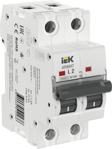 ARMAT Авт. выкл. M10N 2P L 2А IEK | код AR-M10N-2-L002 | IEK ARMAT Авт. выкл. M10N 2P L 2А IEK | код AR-M10N-2-L002 | IEK