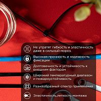 Хомут морозостойкий 300x4.8мм черн. (уп.100шт) Rexant 87-1302